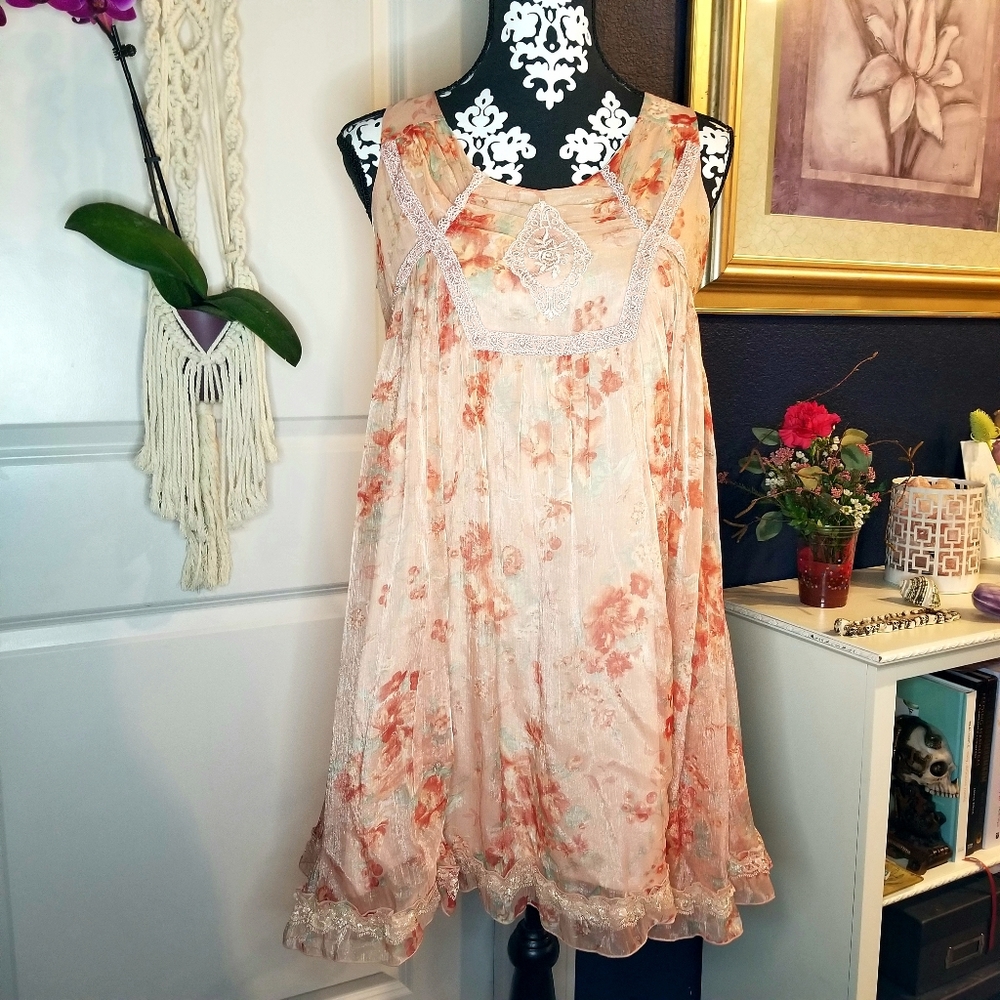 Axes Femme Medium Orange Floral Dress